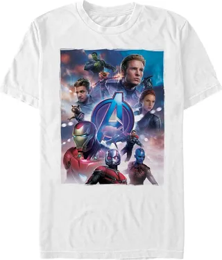 Men's Marvel Avengers: Endgame Hero Poster T-Shirt - White - X Large