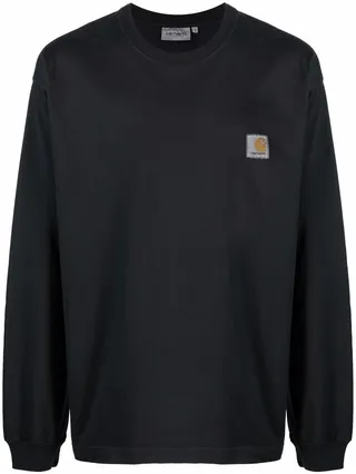 logo-patch long-sleeved T-shirt