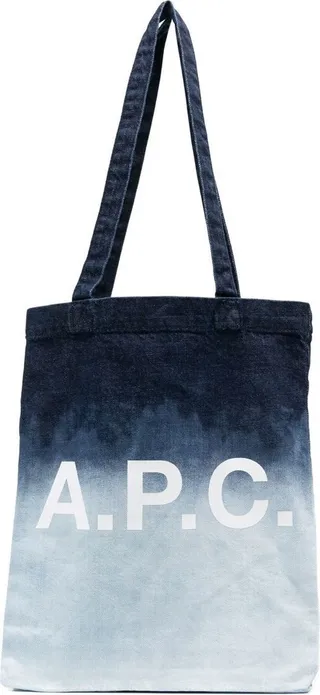 Lou bleached denim tote bag
