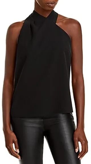 Milly Preston Cady Asymmetric Halter Top