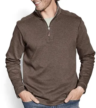 Reversible Quarter-Zip Sweater