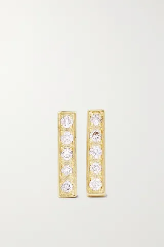 Jennifer Meyer - 18-karat Gold Diamond Earrings - One size