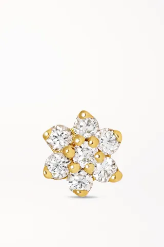 MARIA TASH - 4.5mm 18-karat Gold Diamond Earring - One size