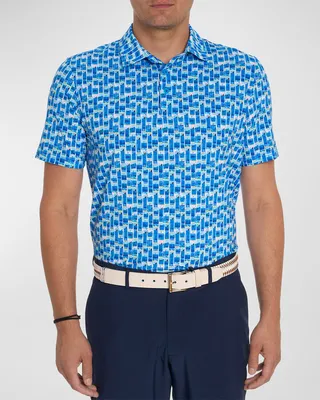 Men's Tequila Sunrise Stretch Polo Shirt