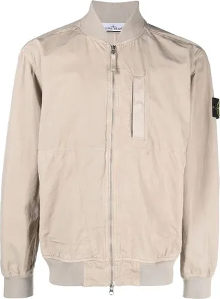 Compass-motif bomber jacket