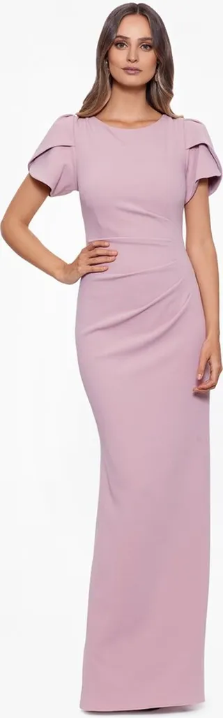 Long Scuba Short Sleeve Dress