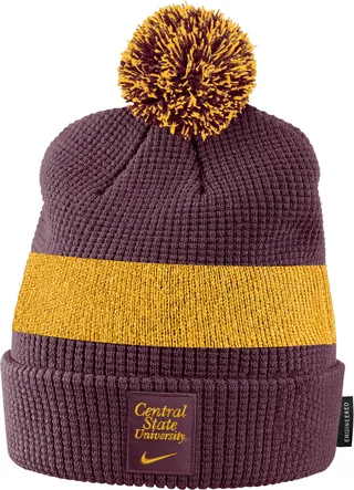 Central State Nike Unisex College Pom Beanie in Red