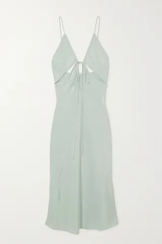Christopher Esber - Cutout Silk-mikado Midi Dress - Green