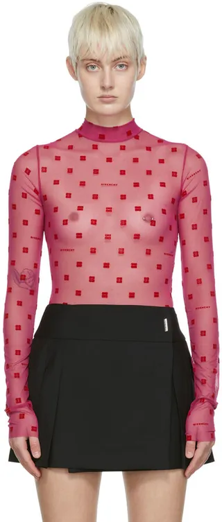 Givenchy Pink Nylon Bodysuit