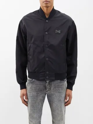 Logo-plaque Padded Bomber Jacket
