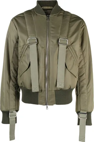 Adjustable-Sliders Bomber Jacket