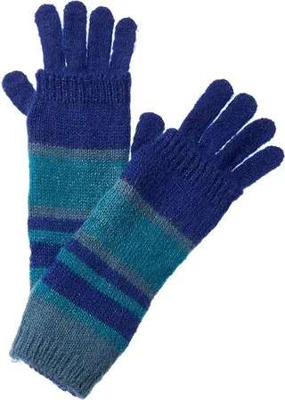 Jocelyn Striped Alpaca-Blend Gloves
