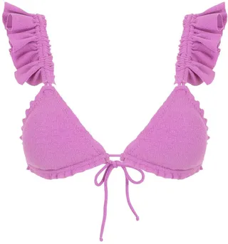 Laven ruffle-embellished bikini top