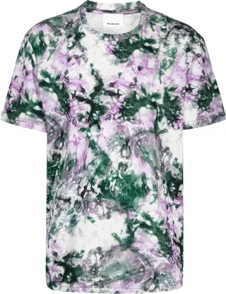 abstract-print cotton T-shirt