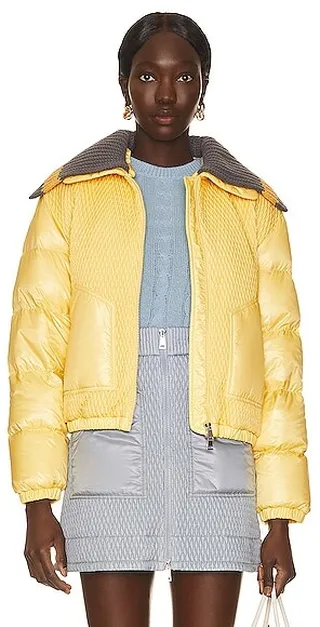 Moncler Arpont Bomber Jacket in Yellow