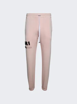MA Bar Applique Sweatpant Silver and Pink