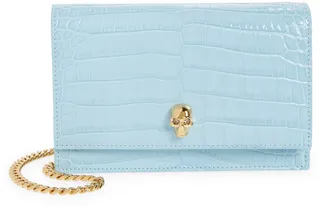 Mini Skull Croc Embossed Leather Bag