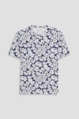 Floral-print cotton-jersey T-shirt