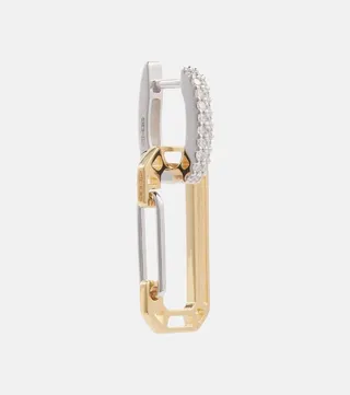Chiara Small 18kt gold single earring with diamonds