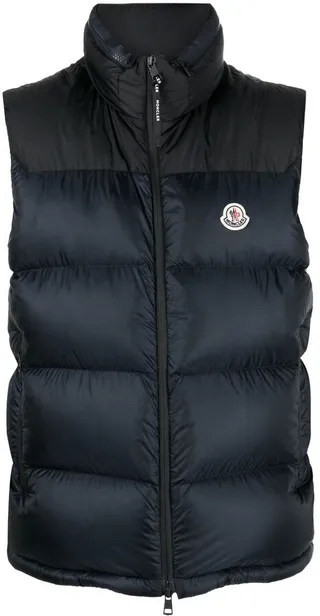 Padded-Panel Logo Patch Gilet