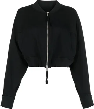Cropped Cotton Bomber Jacket