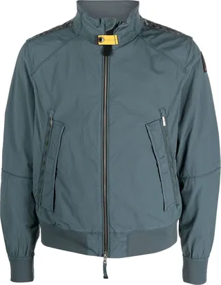 High-Neck Zip-Up Bomber Jacket