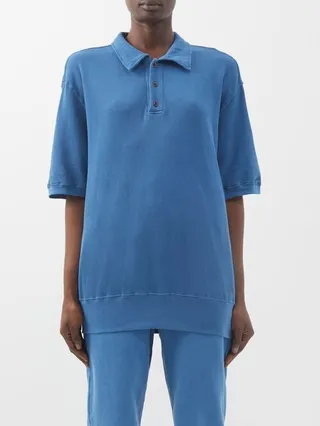 Brushed-back Cotton-jersey Polo Shirt