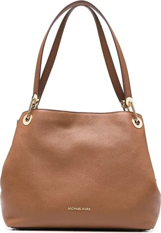 Raven logo-plaque shoulder bag