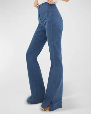 Royce Denim Flared Split Pants