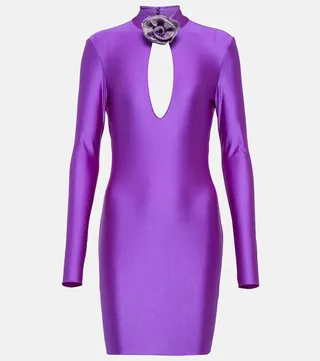 Embellished cutout minidress