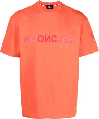logo-stamp cotton T-shirt