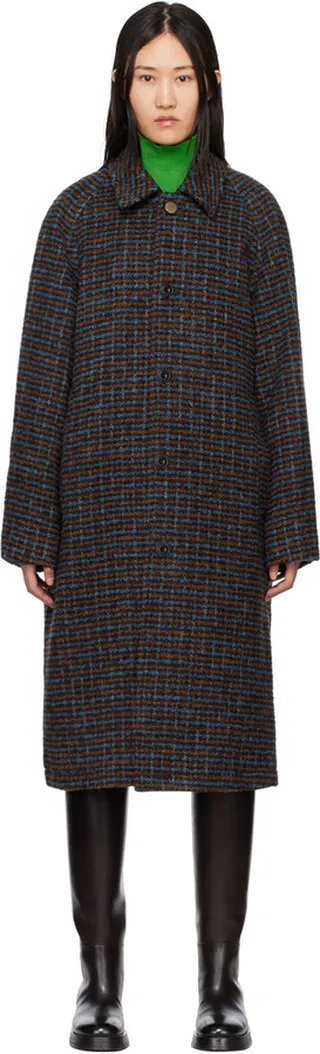Andersson Bell Blue Check Coat