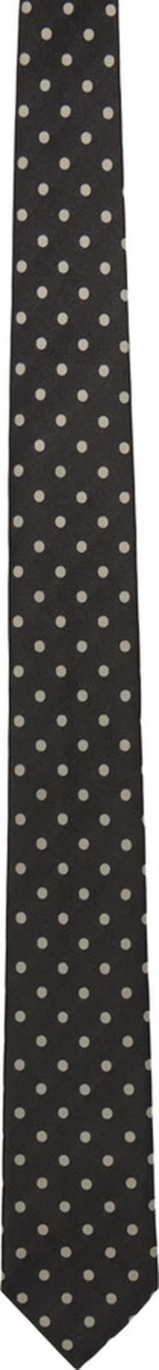 Dries Van Noten Black Polka Dot Tie