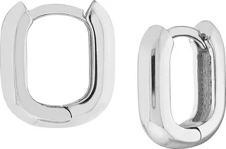 Oblong Huggie Earrings