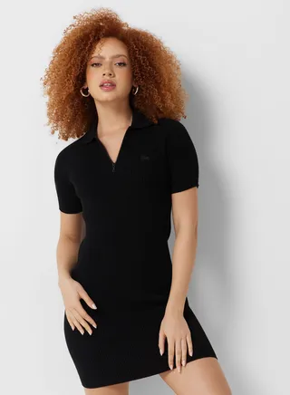 Zip Detail Knitted Dress