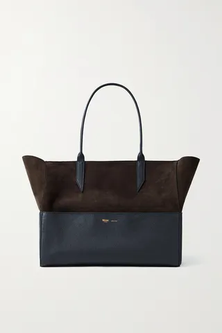 Métier - Incognito Small Textured-leather And Suede Tote - Brown