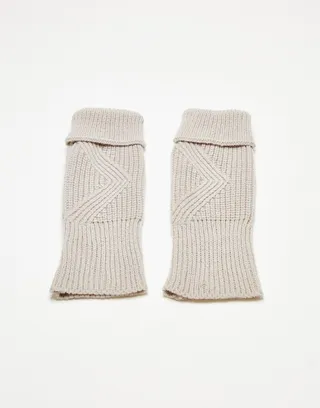 Topshop arm warmers in off white
