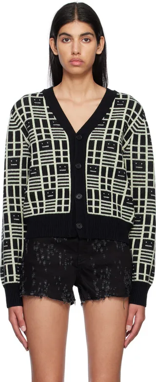Acne Studios Black Y-Neck Cardigan