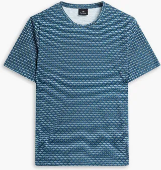 Printed cotton-jersey T-shirt