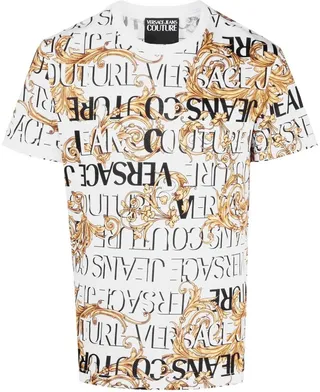 Barocco-print logo T-shirt