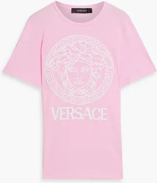 Appliquéd cotton-jersey T-shirt