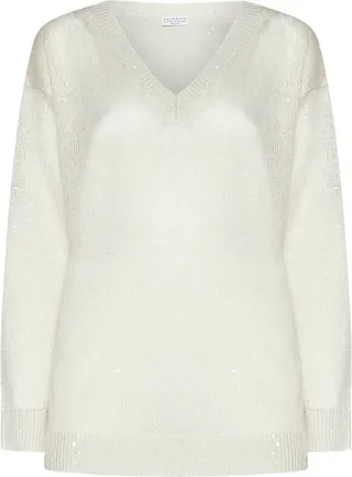Brunello Cucinelli V-Neck Long Sleeved Sweater