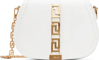 Versace White Large Greca Goddess Shoulder Bag
