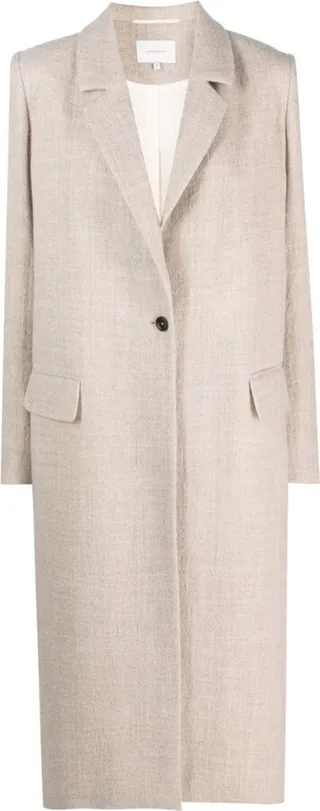 Single-Breasted Virgin Wool-Silk Coat