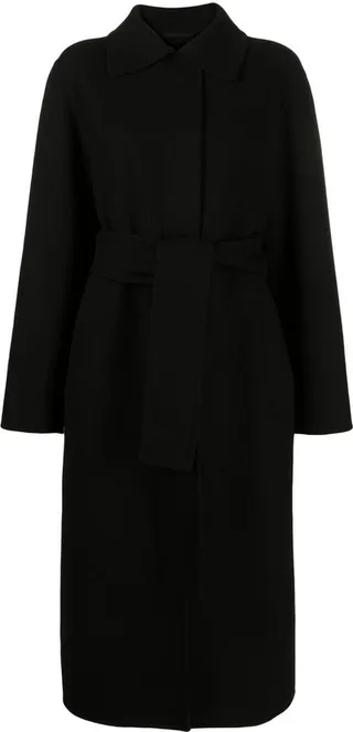 Single-Breasted Belted Coat