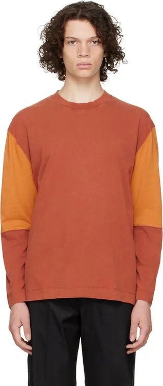 Schnayderman's Orange Oversized Long Sleeve T-Shirt