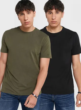 2 Pack Essential Crew Neck T-Shirt