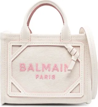 BALMAIN- B-army Mini Canvas Shopping Bag