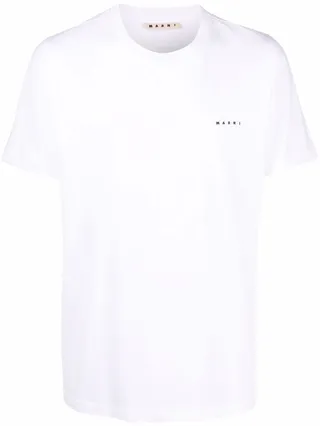 logo-embroidered T-shirt