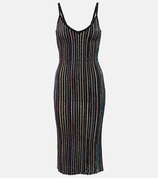 Striped knitted dress